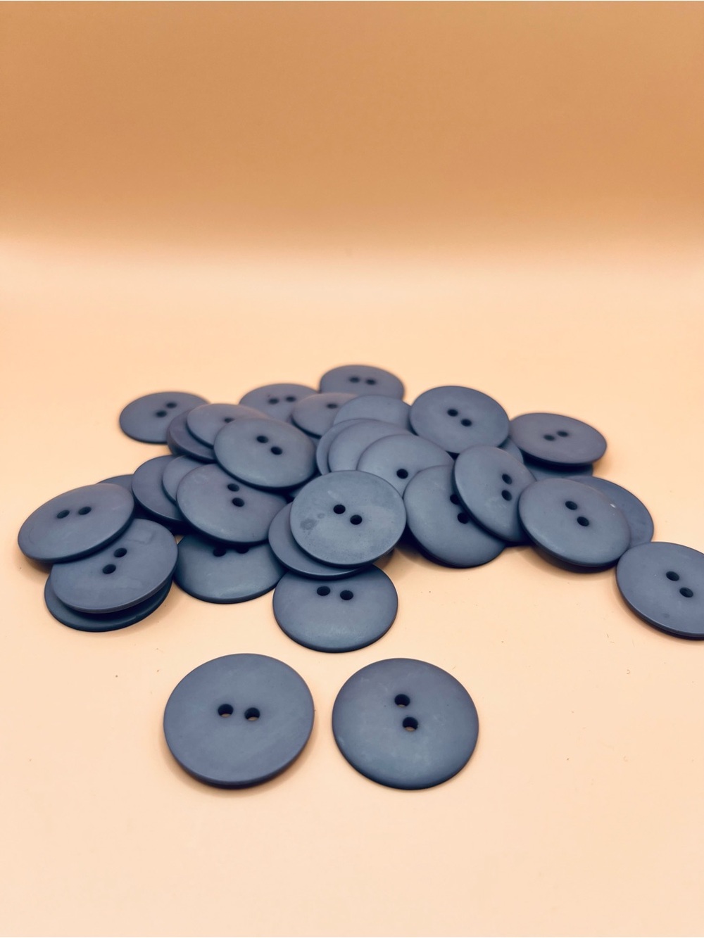Matte Navy Blue 2-Hole Sewing Buttons Lot